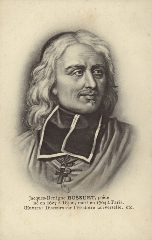 Jacques-Benigne Bossuet (1627-1704), Fransız Katolik piskopos, ilahiyatçı ve yazar (lito) by French School