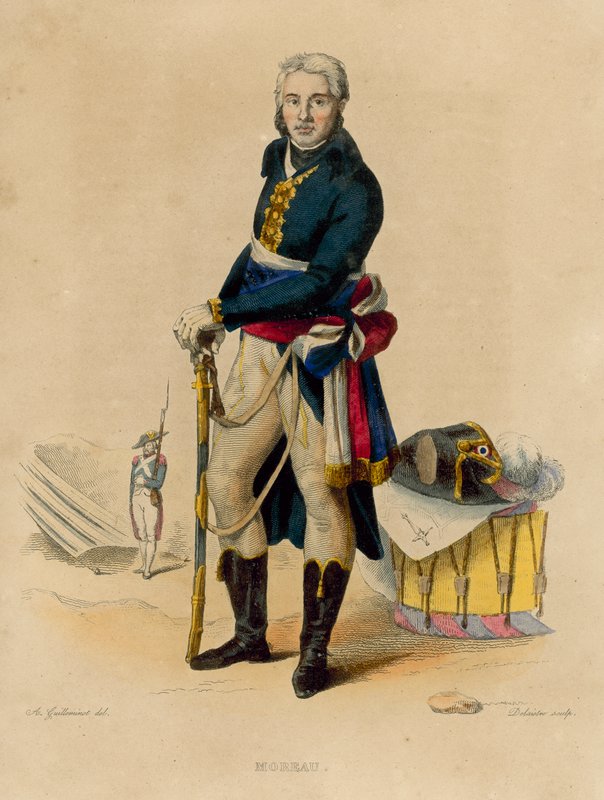 Jean-Victor Moreau (renkli gravür) by French School