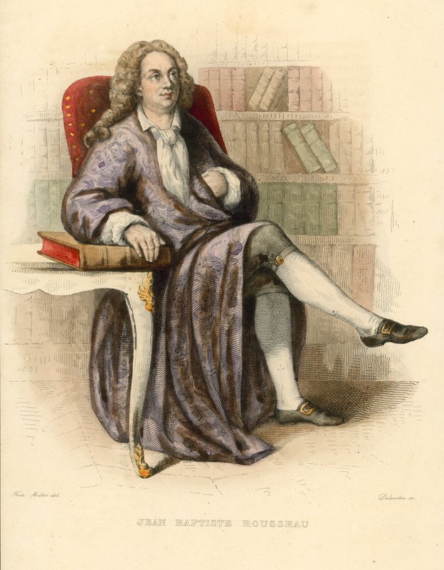 Jean Baptiste Rousseau (renkli gravür) by French School