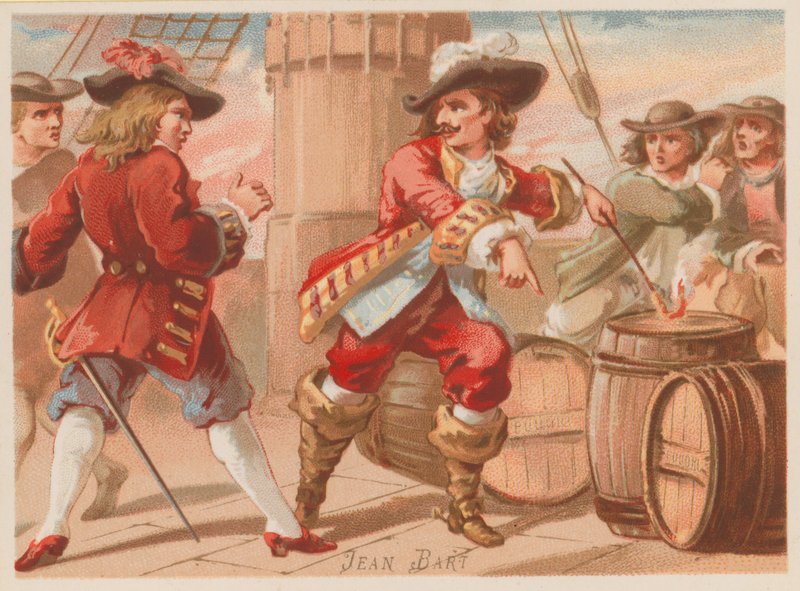 Jean Bart, Fransız deniz komutanı ve 17. yüzyılın sonlarında korsan by French School