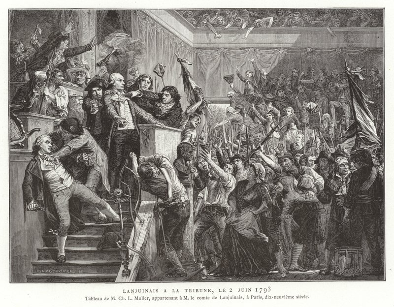 Jean Denis, Kont Lanjuinais, Konvansiyonun kürsüsünde, Fransız Devrimi, 2 Haziran 1793 by French School