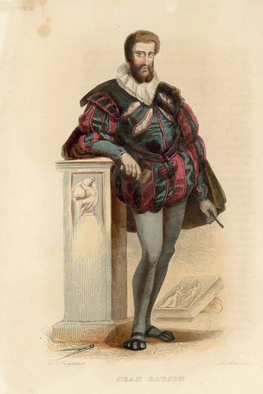 Jean Goujon (renkli gravür) by French School