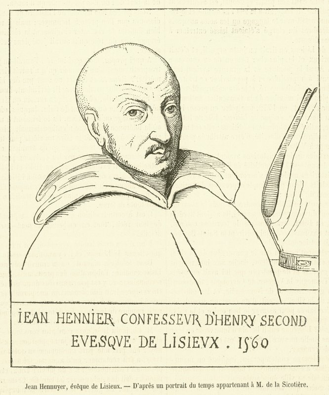 Jean Hénuier, Lisieux Piskoposu (gravür) by French School