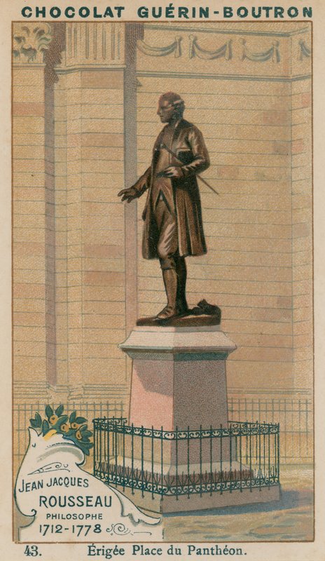 Jean Jacques Rousseau, Filozof, 1712-1778, Erigee Place du Pantheon by French School