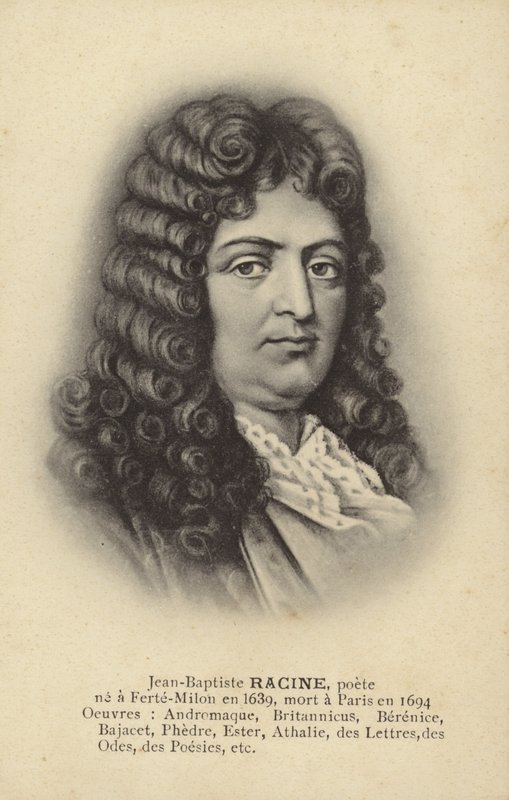 Jean Racine (1639-1699), Fransız tiyatro yazarı (lito) by French School