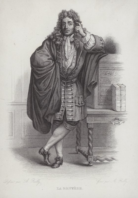 Jean de La Bruyere, Fransız filozof, ahlakçı ve yazar (gravür) by French School
