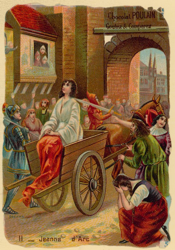 Joan of Arc idama giderken by French School