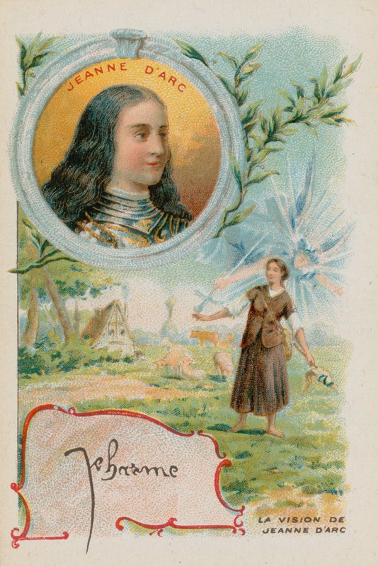 Joan of Arc vizyonunun bir tasviri ile by French School