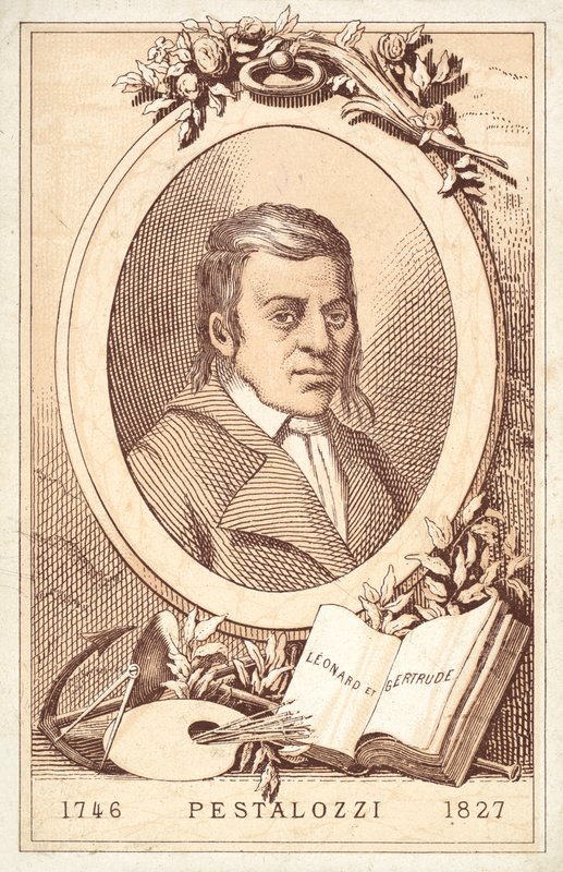 Johann Heinrich Pestalozzi, İsviçreli filozof ve eğitim reformcusu (chromolitho) by French School