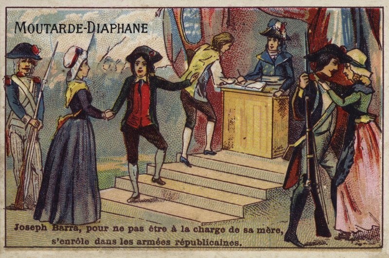 Joseph Barra, Fransız Devrimci çocuk asker, Cumhuriyet ordusuna katılıyor by French School