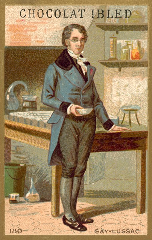 Joseph Louis Gay-Lussac, Fransız kimyager ve fizikçi (chromolitho) by French School