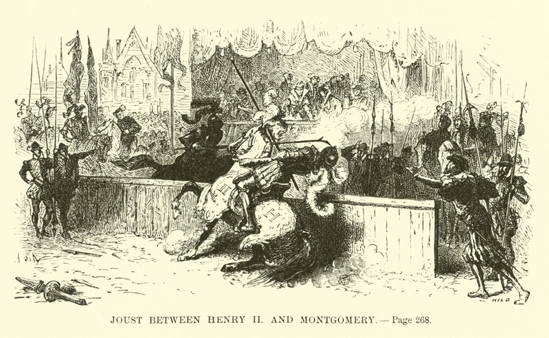 Henry II ve Montgomery arasındaki mızrak dövüşü by French School