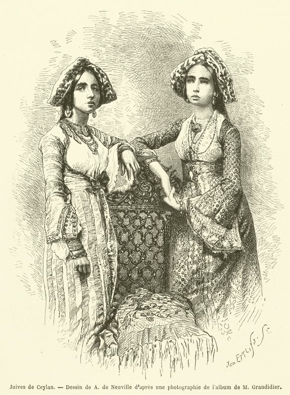 Seylan Yahudileri (gravür) by French School