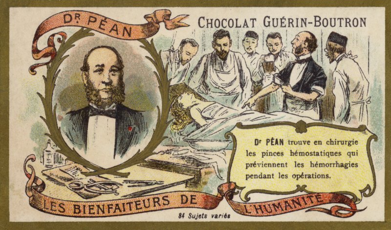 Jules Pean, Fransız cerrah (chromolitho) by French School