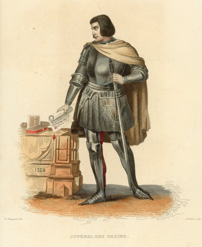 Juvenal des Ursins (renkli gravür) by French School