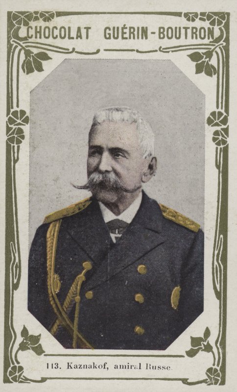 Kaznakof, amiral Russe (renkli fotoğraf) by French School