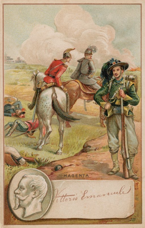İtalya Kralı Victor Emmanuel ve Macenta