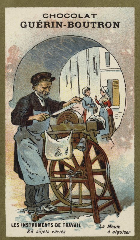 Bıçak bileme bileme taşı by French School