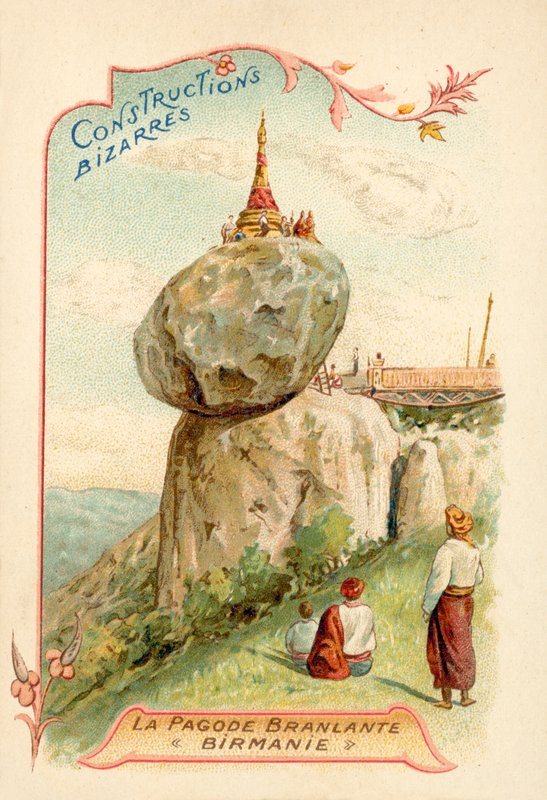 Kyaiktiyo Pagoda, Burma (chromolitho) by French School