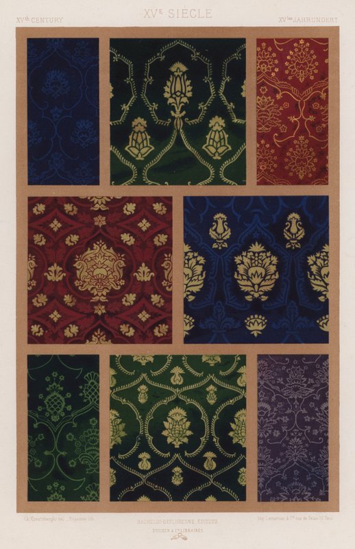 Kumaşların Süsü: XVth Century, XVe Siecle, XVtes Jahrhundert (renkli taş) by French School