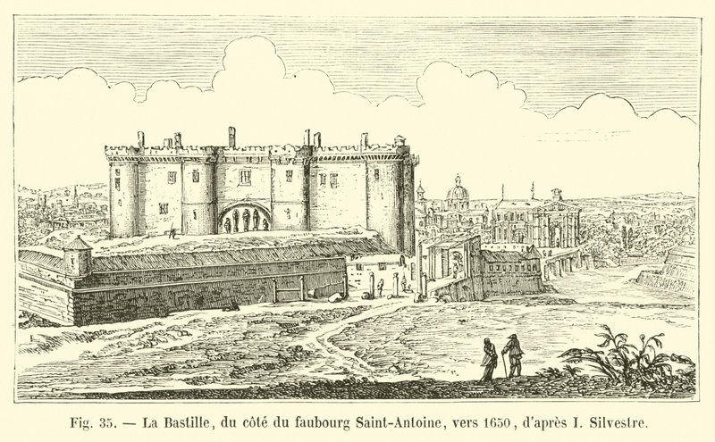 La Bastille, Faubourg Saint-Antoine tarafında, 1650 civarında, I Silvestre