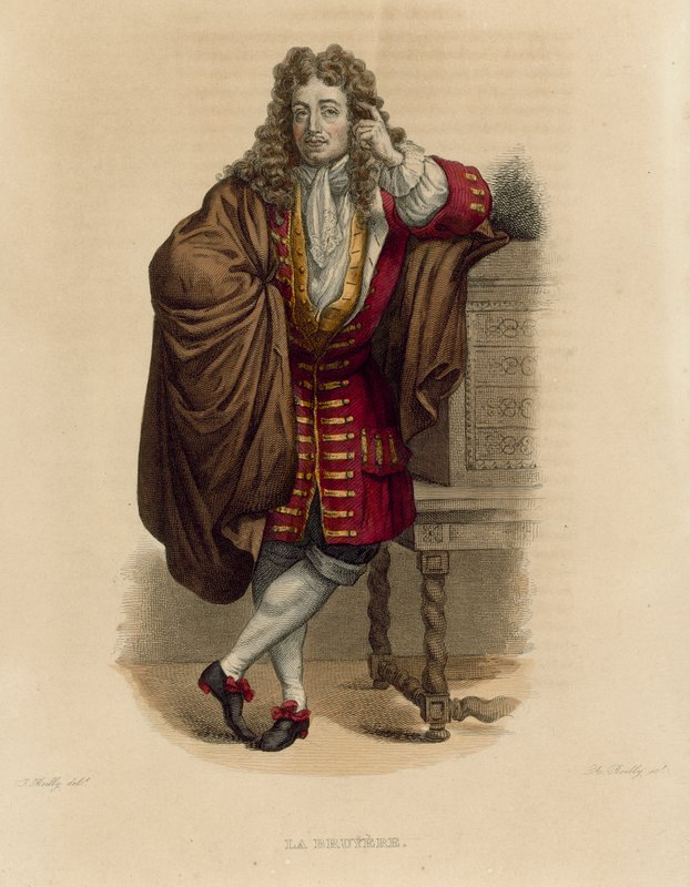 La Bruyere (renkli gravür) by French School