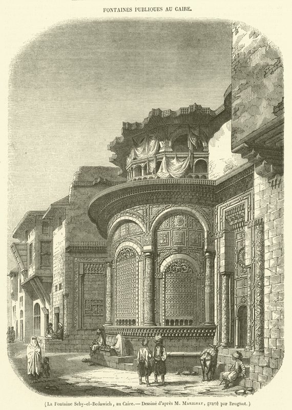 Seby-el-Bedawieh Çeşmesi, Kahire (gravür) by French School