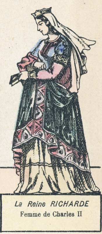 Kraliçe Richard, II. Charles'ın Karısı (renkli gravür) by French School