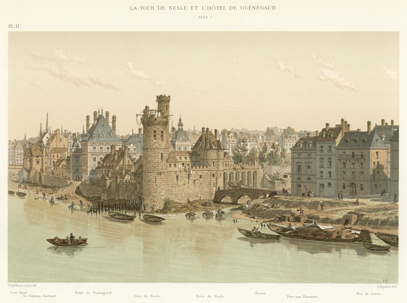 La Tour de Nesle ve Hotel de Guenegaud, 1650 by French School
