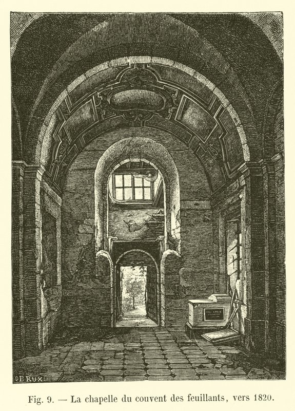 1820 dolaylarında Feuillant manastırının şapeli by French School