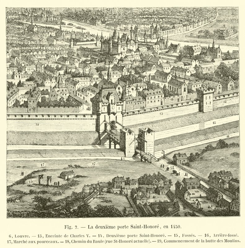 1450 yılında ikinci Saint-Honore kapısı by French School
