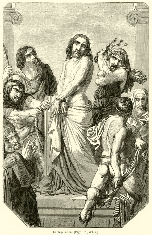 La flagellation (gravür) by French School