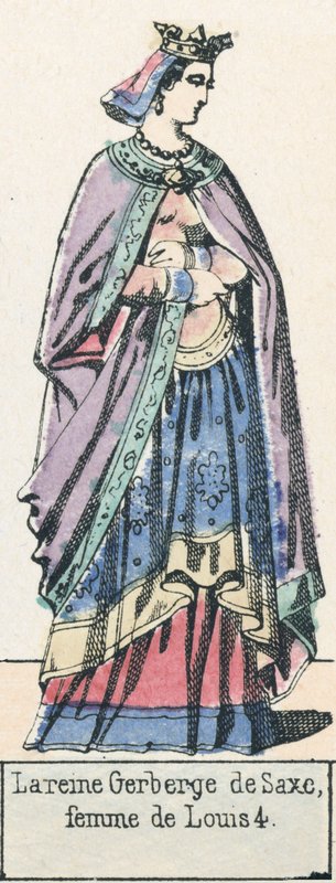 Saksonya Kraliçesi Gerberge, Louis 4