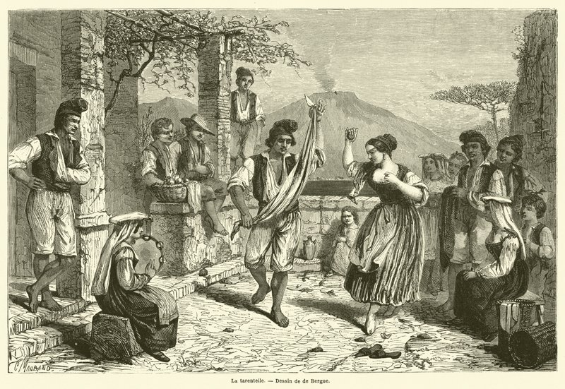 La tarentelle (gravür) by French School