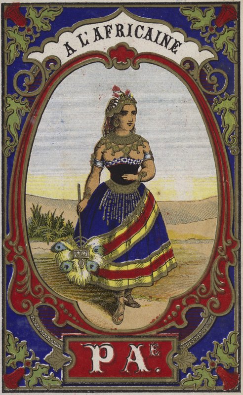Afrika ipliği için etiket by French School
