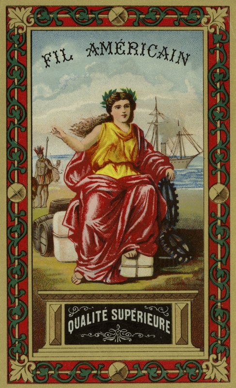 Amerikan ipliği için etiket by French School