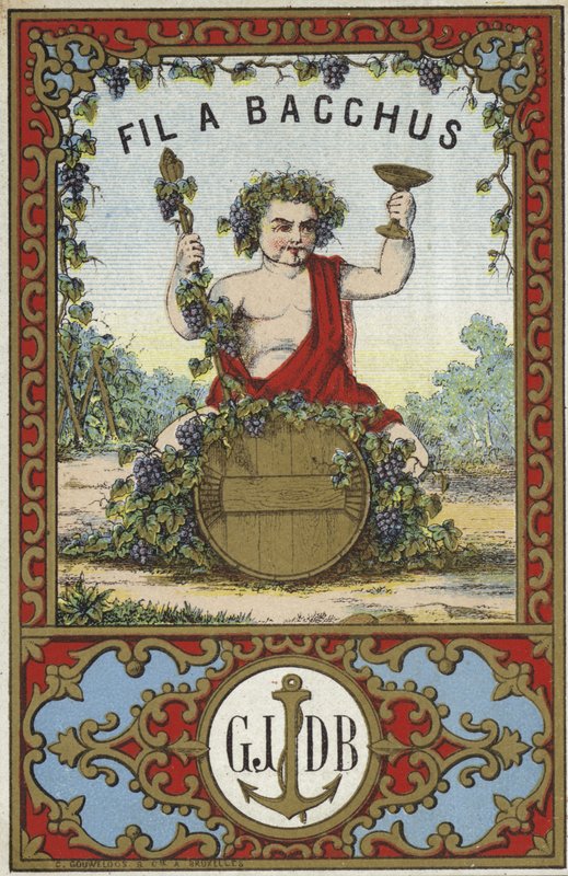 Fil a Bacchus için etiket by French School