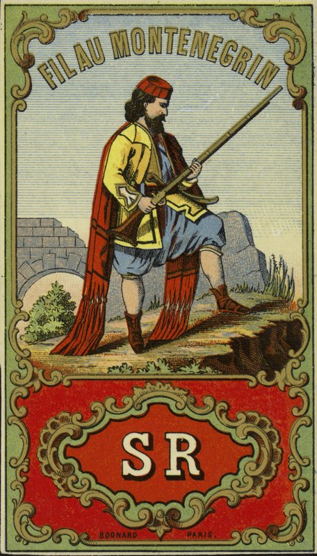 Karadağ ipliği için etiket by French School