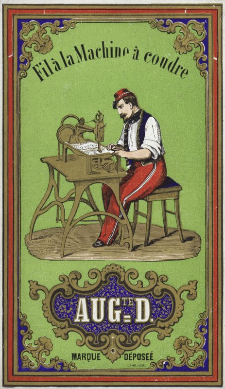 Dikiş Makinesi ipliği etiketi by French School