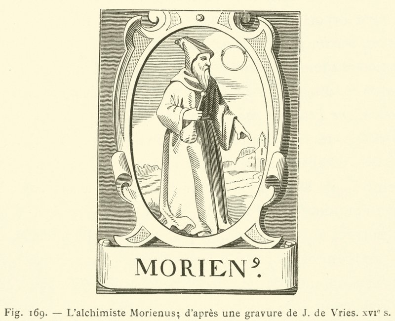 Simyacı Morienus (gravür) by French School