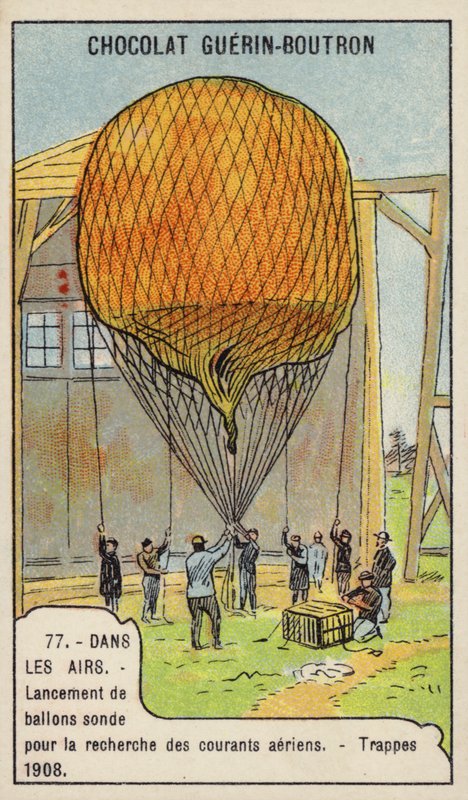 Hava akımlarını ölçmek için hava balonlarının fırlatılması, Trappes, Fransa by French School