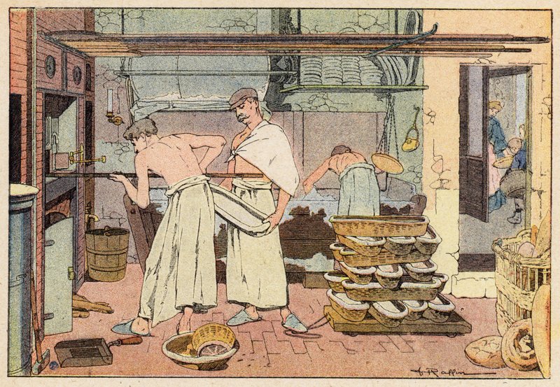 Le Boulanger, The Baker (renk üyeleri) by French School