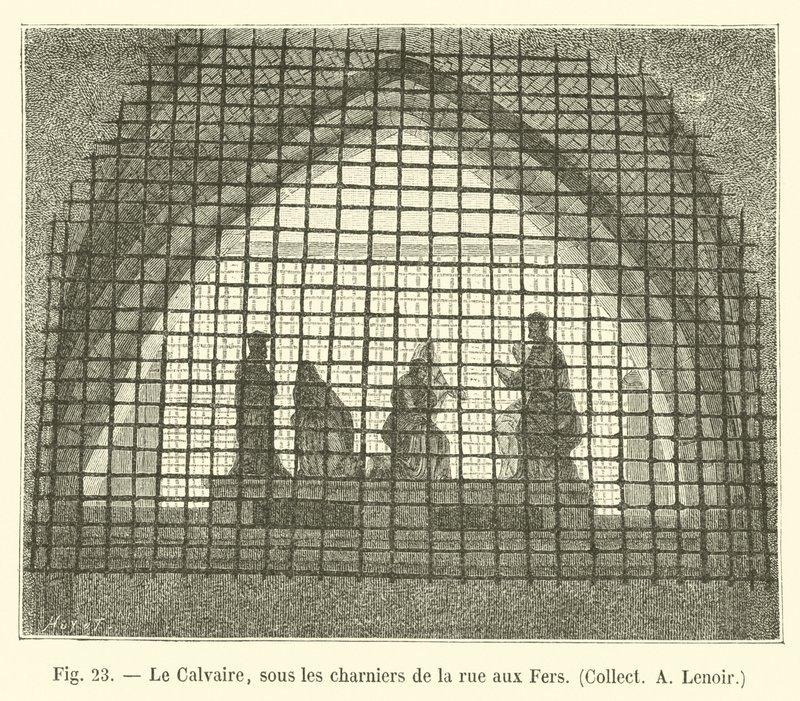 Le Calvaire, rue aux Fers toplu mezarlarının altında, Collect A Lenoir by French School
