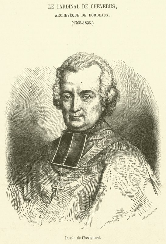 Kardinal de Cheverus, Bordeaux Başpiskoposu (gravür) by French School