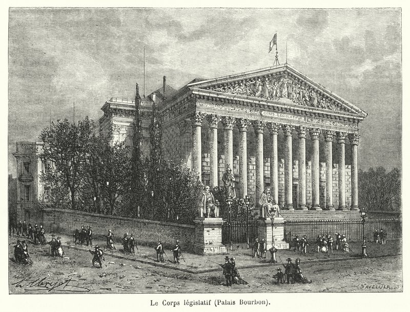Yasama organı, Palais Bourbon (gravür) by French School