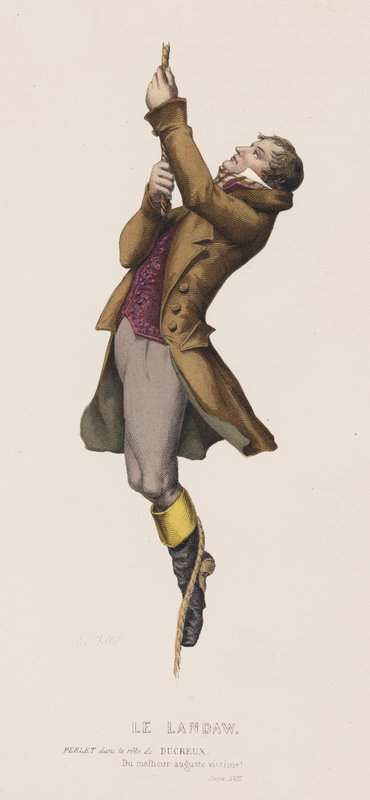 Le Landaw, Sahne XVIII (renkli gravür) by French School