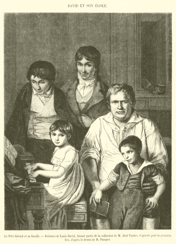 Peder Gerard ve ailesi (gravür) by French School