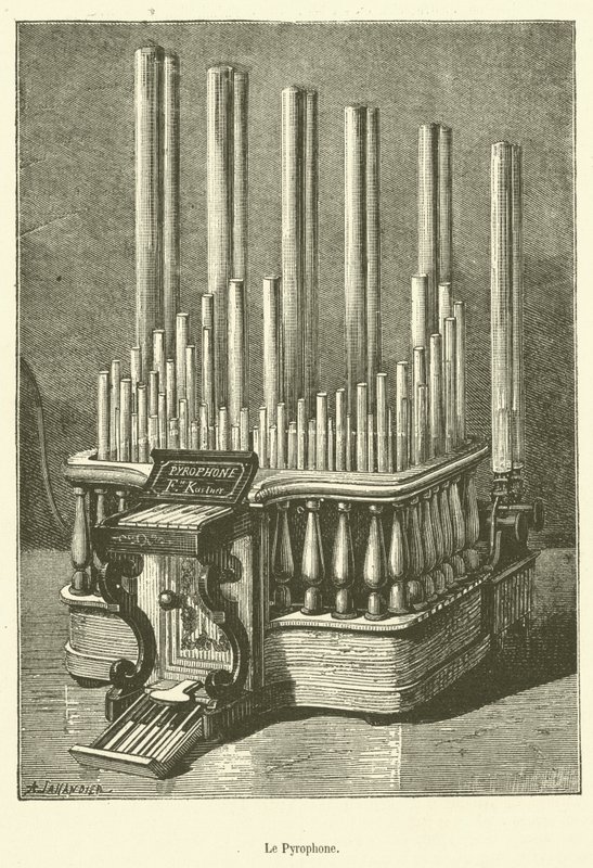 Le Pyrophone (gravür) by French School