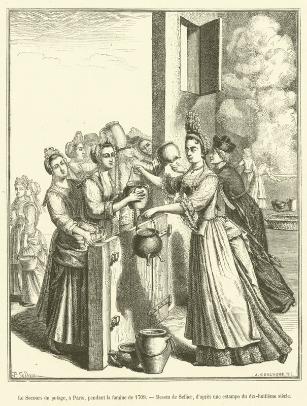 1709 kıtlığı sırasında Paris