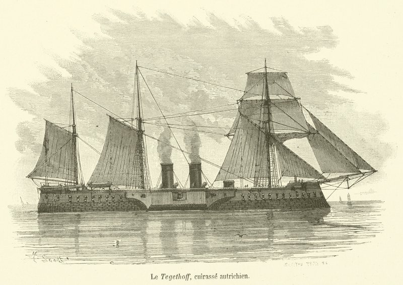 Tegethoff, Avusturya göğüs zırhı (gravür) by French School